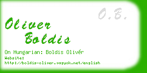 oliver boldis business card